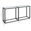 vidaXL Konsollbord hvit marmor 160x35x75,5 cm herdet glass
