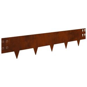 vidaXL Gjerdekant 30 stk. 100 x 20 cm St&aring;l Rusten