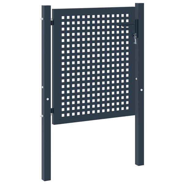 vidaXL Gjerdeport antrasitt 102x75 cm st&aring;l