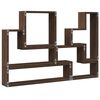 vidaXL Vegghylle brun eik 96x12x64 cm konstruert tre