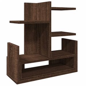 vidaXL Hylle til skrivebord brun eik 49x20x52,5 cm konstruert tre