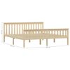 vidaXL Sengeramme med 2 skuffer heltre furu 180x200 cm