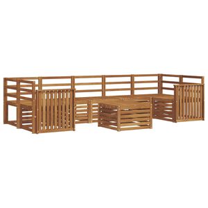 vidaXL Utend&oslash;rs sofa-sett 8 stk. Naturlig Solid akasietre