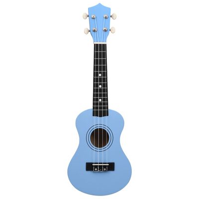 vidaXL Sopran-ukulele sett med veske for barn babyblå 21"
