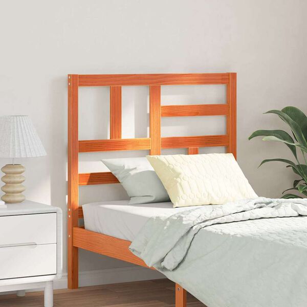 vidaXL Seng Hodegjerde Vokset Brun 105,5 x 4 x 104 cm Massiv furu