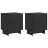vidaXL Nattbordskap 2 pcs Svart 43 x 34,5 x 50 cm Konstruert tre