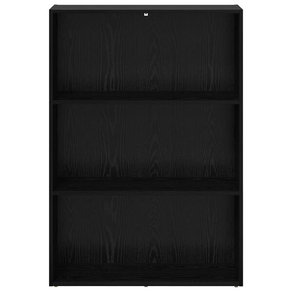 vidaXL Bokhylle Svart Eik 60 x 30 x 76.5 cm Konstruert tre