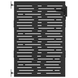 vidaXL Hageport 85x125 cm cortenstål firkantet design