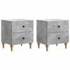 vidaXL Nattbordskap 2 stk. Betonggr&aring; 43 x 34,5 x 48 cm Konstruert tre