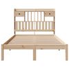 vidaXL Seng med bokhylle uten madrass 135x190 cm heltre furu