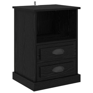 vidaXL Nattbordskap Svart Eik 36 x 43 x 60 cm Konstruert tre