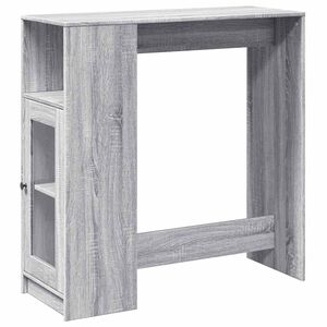 vidaXL Barbord med stativer gr&aring; sonoma 101x40x103,5 cm konstruert tre