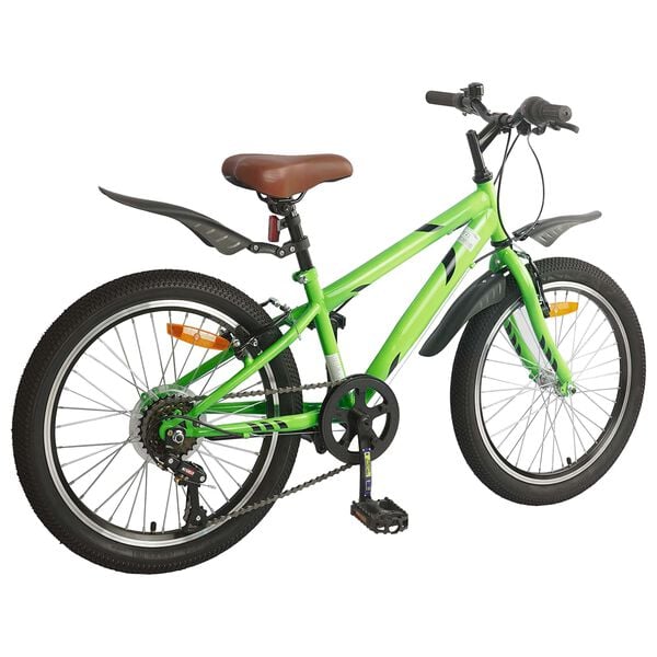 vidaXL Barnesykkel 20 Tommer 6-Speed for 6-11 &aring;r gammel gr&oslash;nn