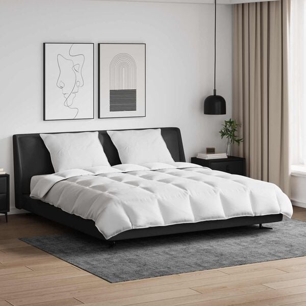 vidaXL Dyne Sett med pute 3 pcs Hvit Dun Fj&aelig;r