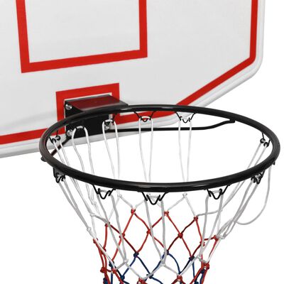 vidaXL Bakplate for basketballkurv hvit 71x45x2 cm polyeten