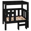vidaXL Hundeseng svart 65,5x50,5x70 cm heltre furu