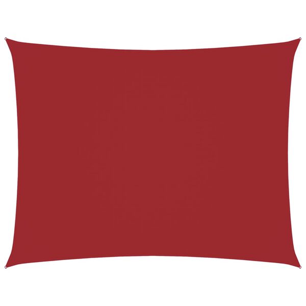 vidaXL Solseil oxfordstoff rektangulær 3,5x4,5 m rød