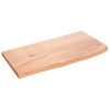 vidaXL Vegghylle lysebrun 60x30x2 cm behandlet heltre eik