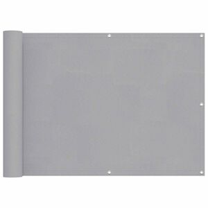 vidaXL Balkong Skjerm Lysegr&aring; 75 x 200 cm PU-belagt oxford alu