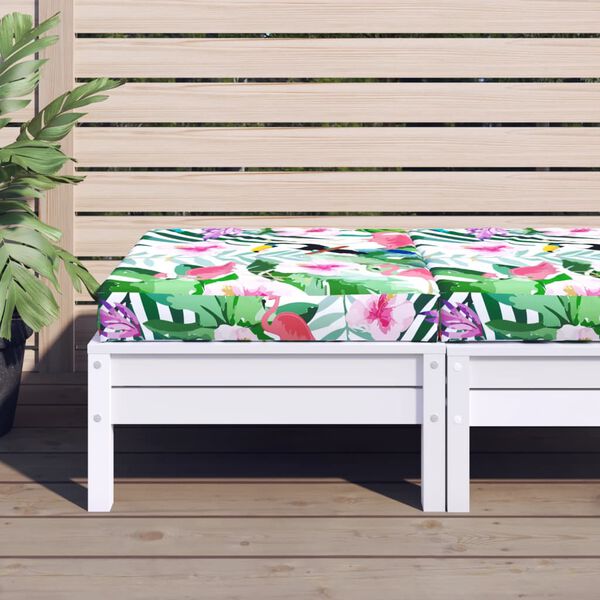 vidaXL Pallepute flerfarget 60x60x8 cm oxfordstoff