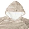 vidaXL Teppe-hettegenser Beige L Fleece og Flanell