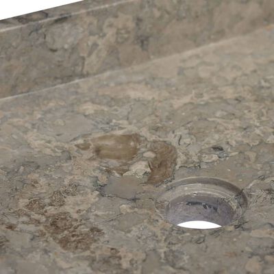 vidaXL Vask 40x40x10 cm marmor grå