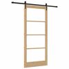 vidaXL Skyved&oslash;r Naturlig 93 x 211 cm Massivt furutre og glass