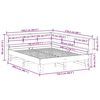 vidaXL Seng med bokhylle uten madrass hvit 140x200 cm heltre furu