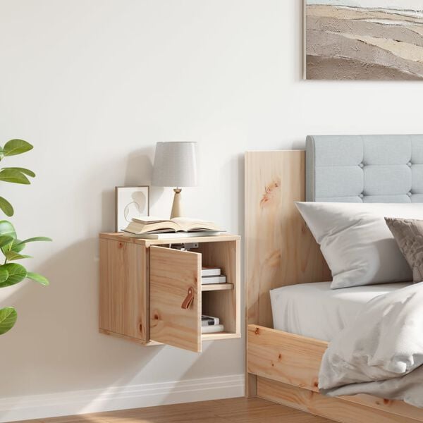 vidaXL Veggskap 31,5x30x30 cm heltre furu