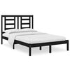 vidaXL Sengeramme svart heltre furu 120x200 cm