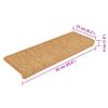 vidaXL Selvklebende trappematter sisal-utseende 15 stk 65x21x4 sisal
