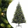 vidaXL Kunstig leddet juletre med 300 LED-lamper Gr&oslash;nn 180 cm