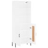 vidaXL Highboard hvit 69,5x34x180 cm konstruert tre
