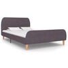 vidaXL Sengeramme uten Madrass Taupe Stoff 120x190 cm
