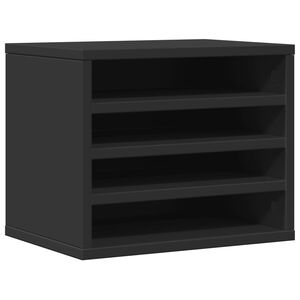 vidaXL Hylle til skrivebord svart 36x26x29,5 cm konstruert tre