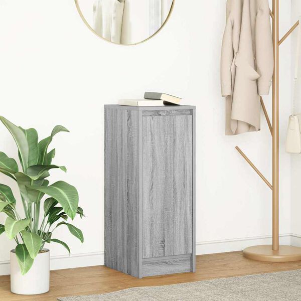 vidaXL Skjenk gr&aring; sonoma 29,5x34x76 cm konstruert tre