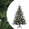 vidaXL Kunstig juletre med julekuler 120 cm 150 LED-lys Varmhvit