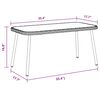 vidaXL Kaffebord Brun og svart 90 x 45 x 43 cm Poly Rattan og glass