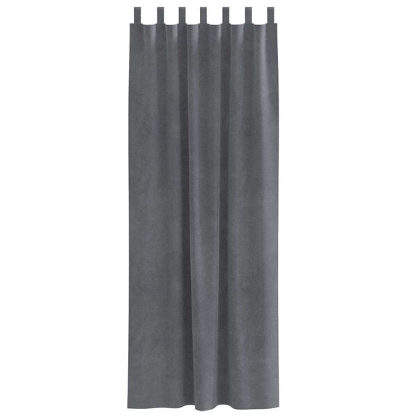 vidaXL Blendingsgardiner 2 pcs Lysegrå 140 x 245 cm Fløyel
