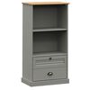 vidaXL Bokhylle VIGO gr&aring; 60x35x114,5 cm heltre furu