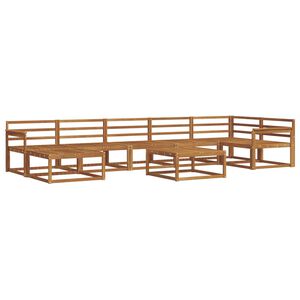 vidaXL Utend&oslash;rs sofa-sett 8 pcs Naturlig Solid akasietre