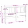 vidaXL Polstret sengegavl med hodegjerde Hvit 140 cm Massiv furu