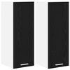 vidaXL Hengende skap med d&oslash;r 2 pcs Svart eik og hvit 30 x 31 x 80 cm