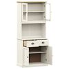 vidaXL Highboard VIGO hvit 78x40x175 cm heltre furu