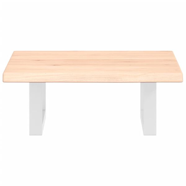 vidaXL Servanthylle veggmontert stål og heltre eik