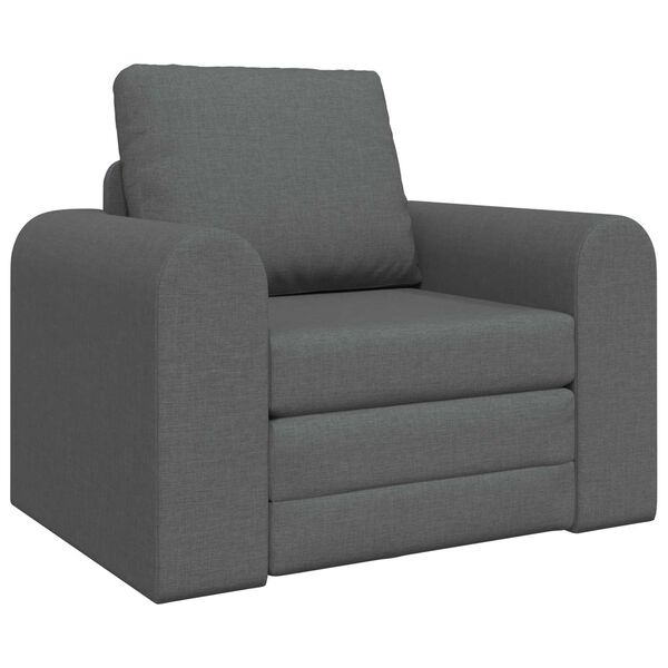 vidaXL Sammenleggbar Sofa seng M&oslash;rkegr&aring; 98 x 71 x 83 cm stoff