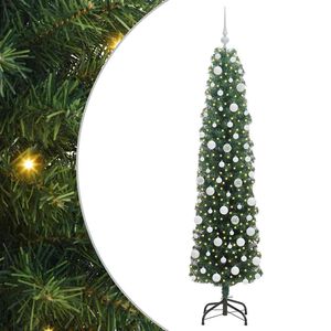 vidaXL Kunstig juletre med 300 LED gr&oslash;nn 180 cm PVC og st&aring;l og plast