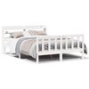 vidaXL Sengeramme uten madrass hvit 140x190 cm heltre furu