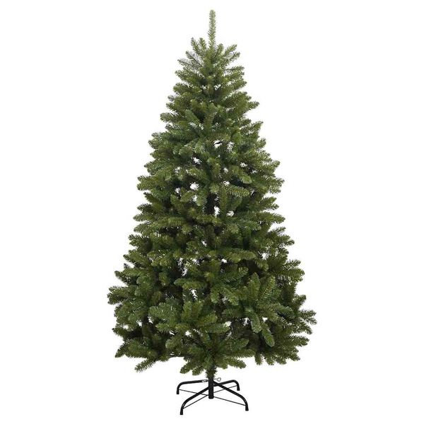 vidaXL Kunstig juletre med 300 LED gr&oslash;nn 270 cm PVC og metall