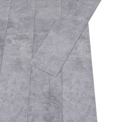 vidaXL PVC gulvplanker 4,46 m² 3 mm selvklebende sementgrå